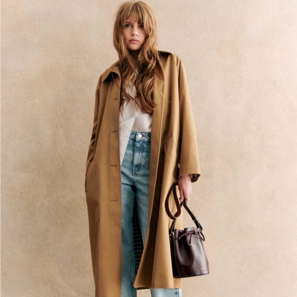 Sezane Clyde Coat Camel - Size 42